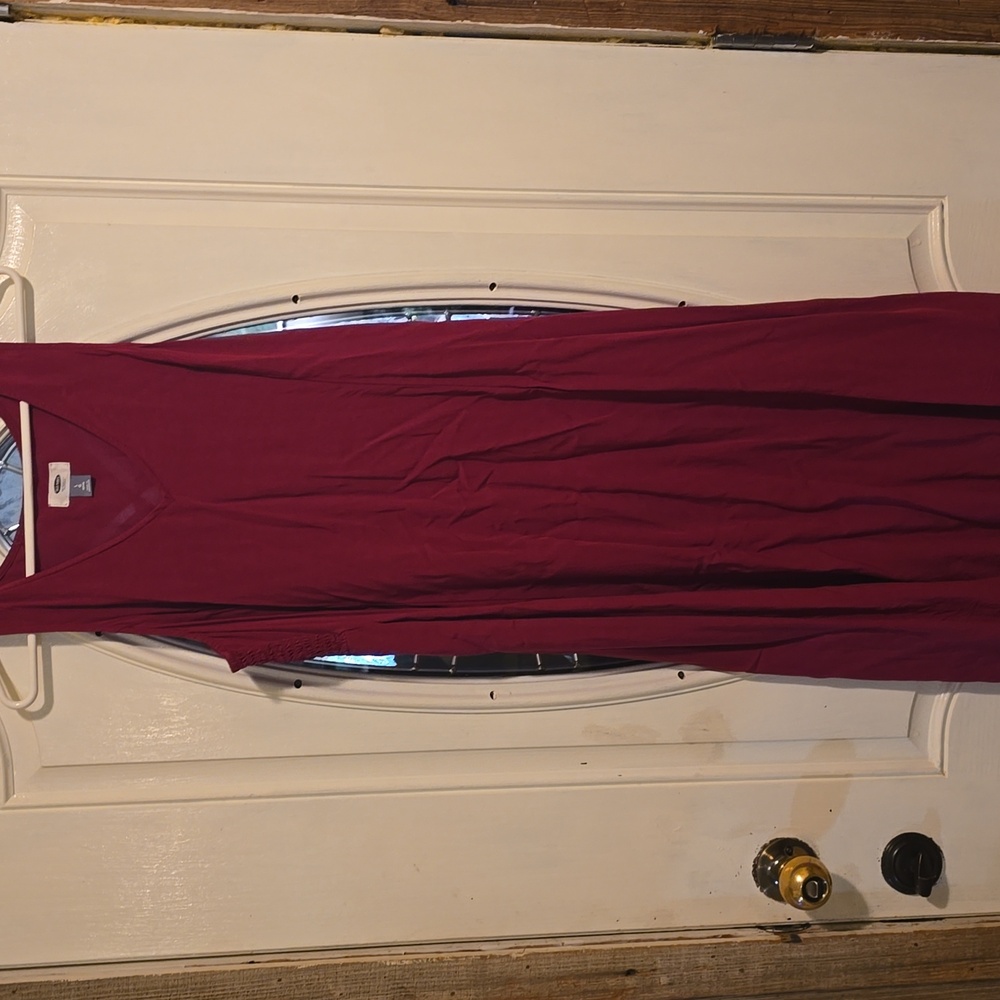 Old Navy summer rayon dress size L in a  Solid Purple Color